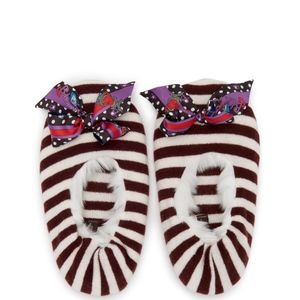 Henri Bendel Faux Fur Cashmere Slippers S/M *NWT